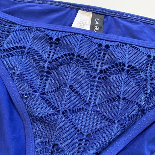 La Blanca NEW  Navy Crochet Hipster Swim Bottoms