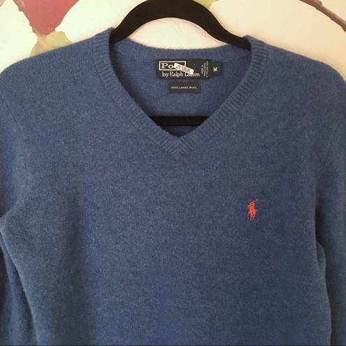 Polo  Ralph Lauren V Neck Pullover Wool Sweater