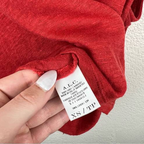 ALC Frank A.L.C. Red 100% Linen Tank Top Red Size XS