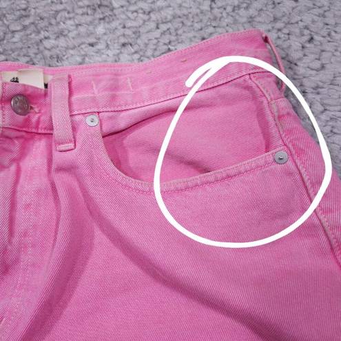 Madewell READ  Baggy Straight Jeans Garment Dyed Edition Women’s Size 32 Pink