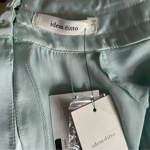 Rococo NWT Idem Ditto Seafoam Green Satin High Neck Tank/Blouse Sieze Small