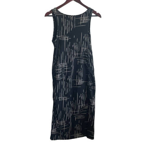 Isabel Maternity  Dress Women Medium Black Scoop Neck Sleeveless Abstract Print