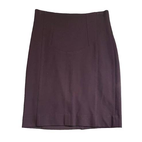 MM.LaFleur M.M. LaFleur Crosby Skirt Textured Ponte Eggplant