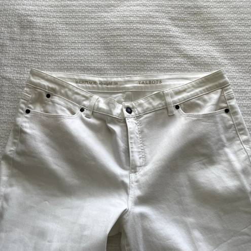 Talbots Size 16  White Heritage Fit Straight Leg Jeans