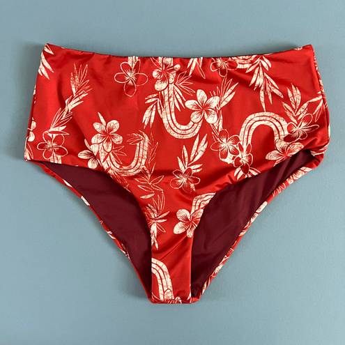 Patagonia NWT  Sunrise Slider Patalokahi Sumac Red Reversible Bikini Bottoms