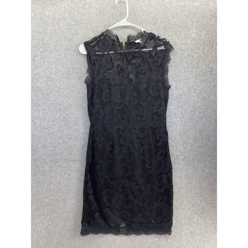 Sans Souci  Women's Dress Black Lace Sheath Size Medium