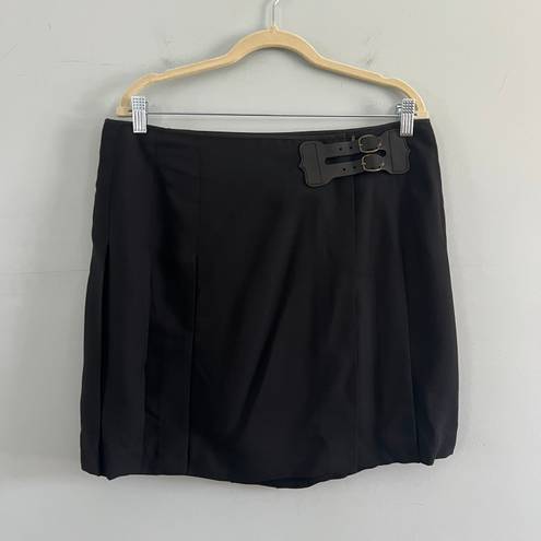 Polo NWT  Ralph Lauren Bromley Black Buckle Pleated Mini Skirt