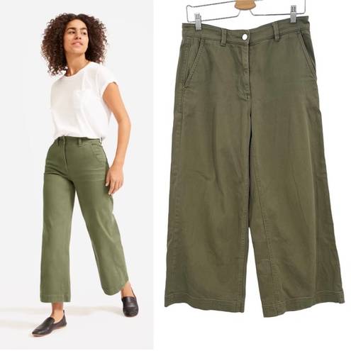 Everlane  The Wide-Leg Crop Pant in Green Size 6