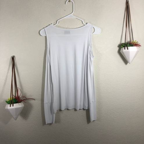 Bailey44  white cold shoulder long sleeve tee shirt