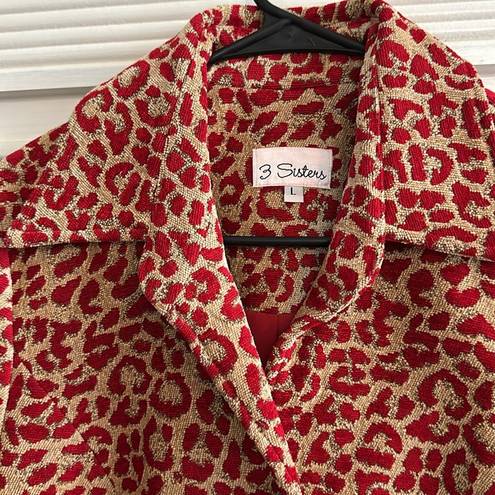 3 Sisters cheetah tapestry peacoat