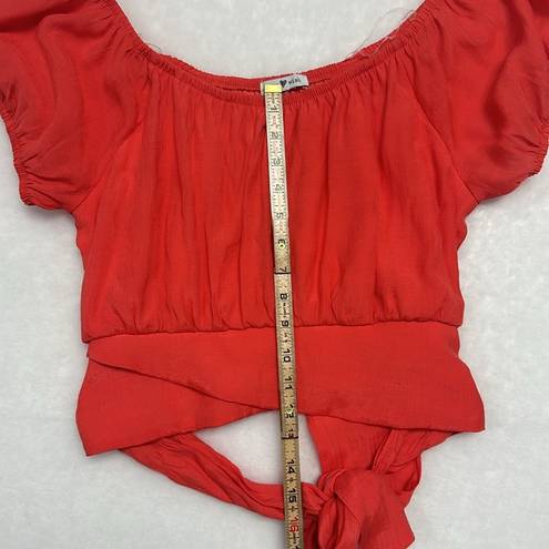 Wish Love  crop top Waist tie-ups Sz L minimalist