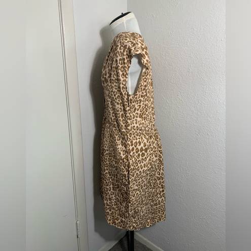 Pilcro  from Anthropologie leopard prints, sleeveless, V-neck mini dress. M