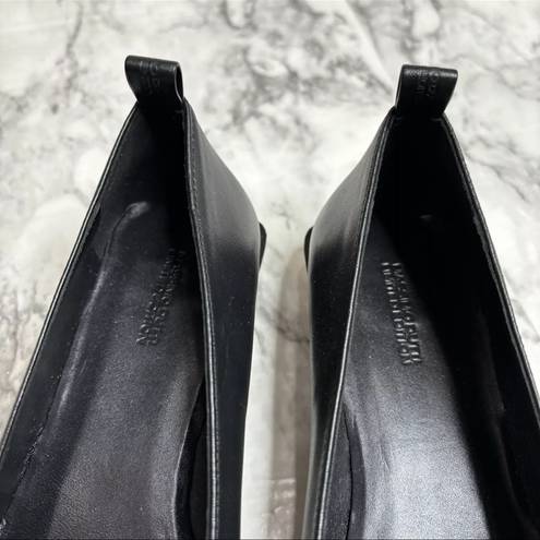 Massimo Dutti  WELT BALLET FLATS LIMITED EDITION leather black size 8 pointed toe