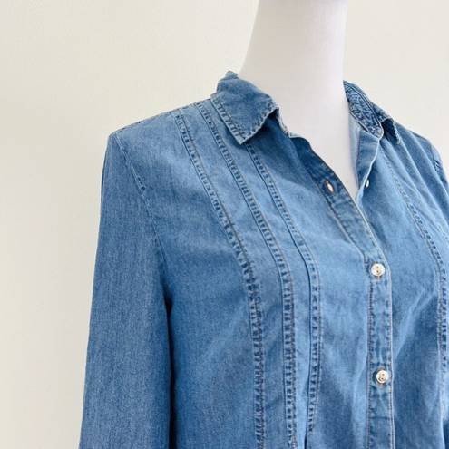 Est. 1946  Blue Lightweight Button Down Denim Shirt ~ Size Small