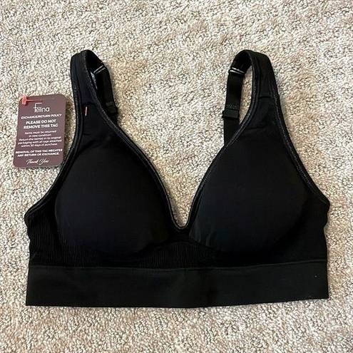 Felina NWT-  Black Padded Adjustable Strap Deep V Bra