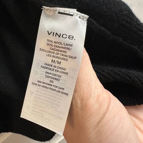 Vince  Black Cashmere and Wool Cardigan Size M