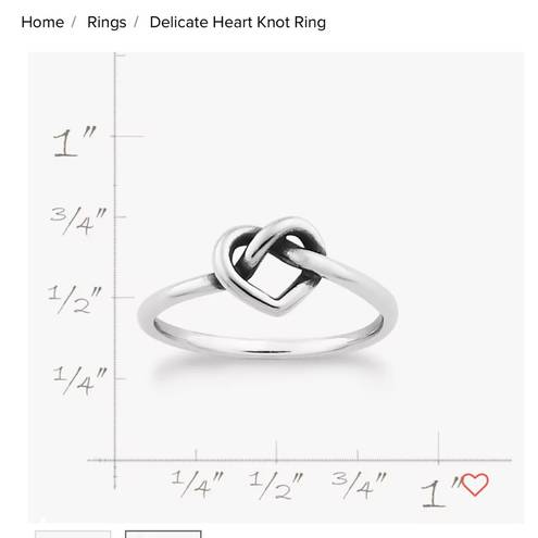 James Avery  Delicate Heart Knot Ring