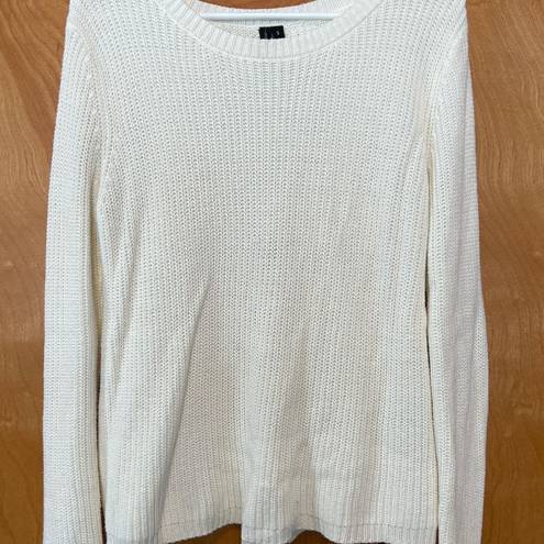 moon&madison White Tie Back Sweater 