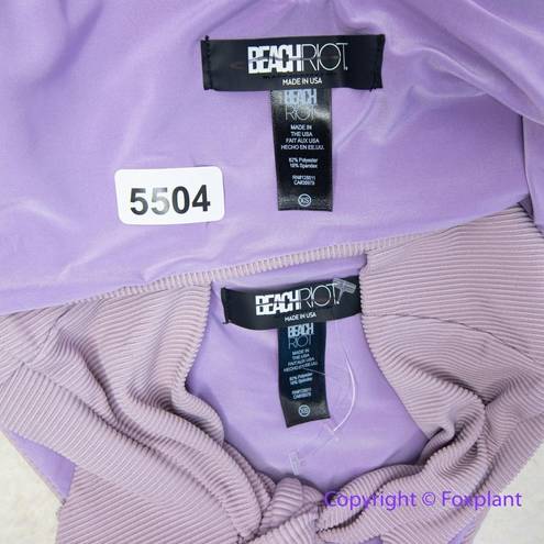 Beach Riot New! Set!  Free People Rib Dallas Emma bikini bottom lavender, size XS