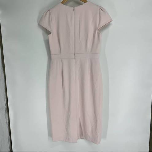 Rachel Parcell  Short Sleeve V-Neck Sheath Knee Length Dress Light Pink Medium