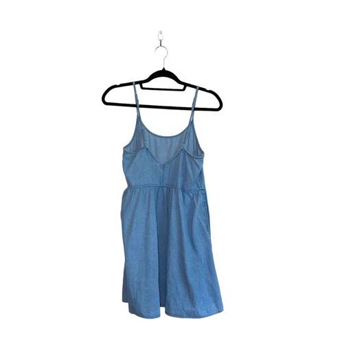 American Eagle 100% Cotton Light Wash Chambray Denim Mini Dress