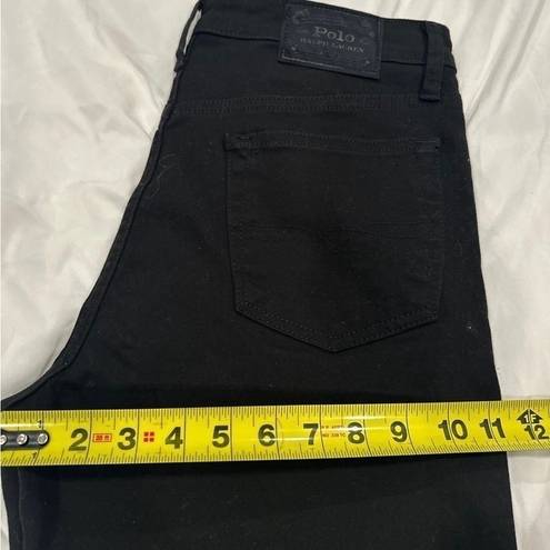 Polo  Ralph Lauren zippers straight leg black jeans, XL 98% cotton  2% elastane