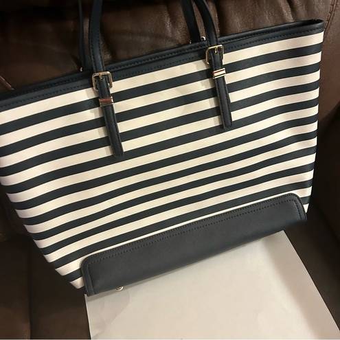 Tommy Hilfiger  navy striped oversized classic preppy carry-all tote bag