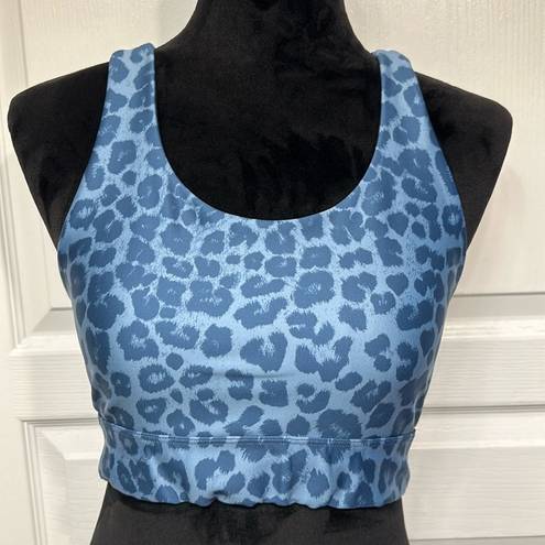 Good American Women’s  Blue Step Cross-Back Sports Bra Size 3 EUC #2003