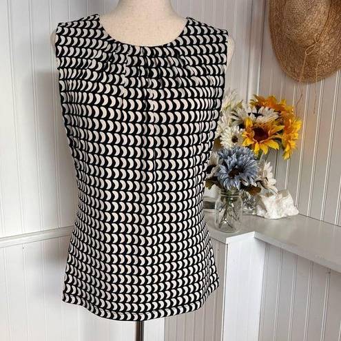 The Moon Black & White Sleeveless Blouse Marc New York