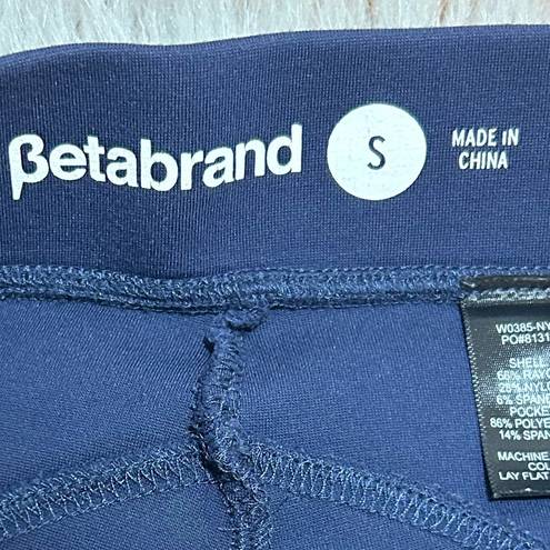 Betabrand  Dress Skinny Yoga Pants Navy Blue Stretch Size Small