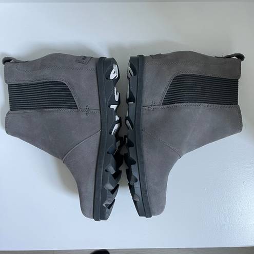 Sorel New  Gray Suede Wedge Booties 9