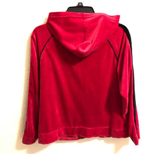 Oleg Cassini  VELOUR SPORT Red Hoodie M