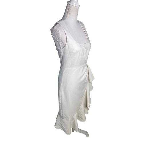 Cinq à Sept  Ruffle Angela Dress White Womens Size 6