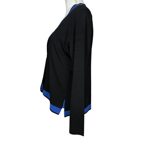 Misook  2 piece Cardigan Twinset Tank Size Small Cardigan Size Medium Blue Black