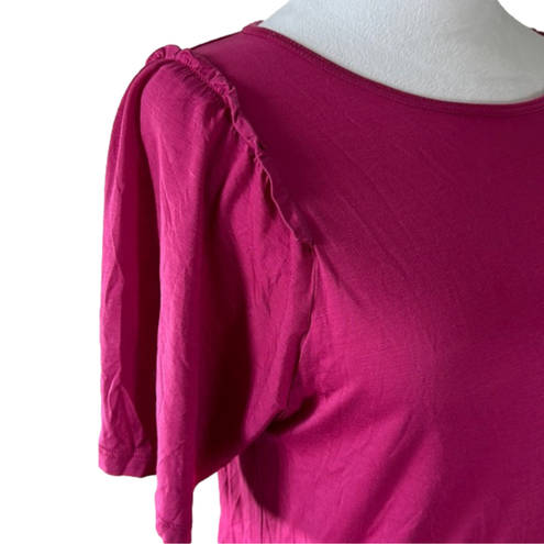 Massimo Dutti  short sleeve pink blouse