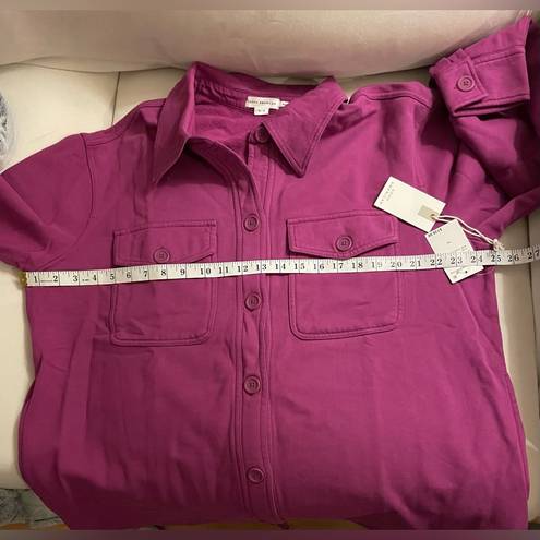 Good American NWT  Shaket Jacket Size 3/4 L/XL Fuchsia Color With Pockets