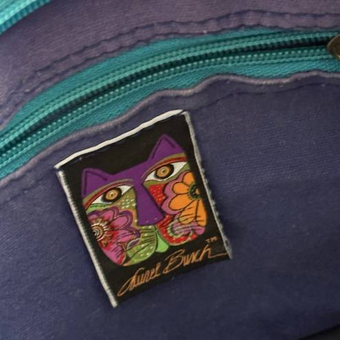 indigo. Laurel Burch Horses Medium Tote Crazy Horse Girl Watercolor Purse Bag