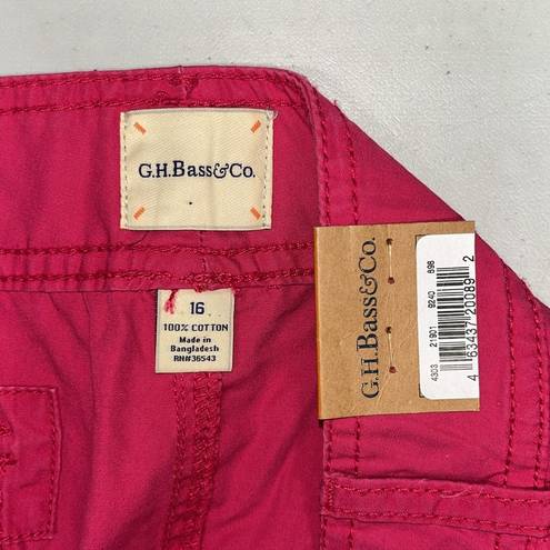 Krass&co G.H. Bass &  NWT Size 16 Pink 100% Cotton Cargo Utility Skirt