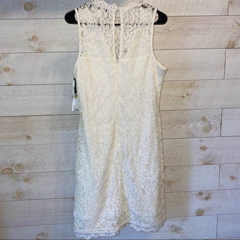 Kensie  Women’s White Lace Sleeveless Dress Size 14 NEW