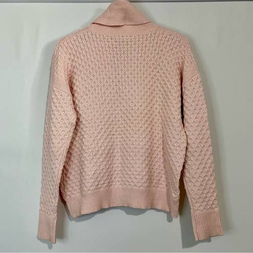 Barney’s New York Barneys New York Women’s Textured Turtleneck Sweater Pink Size Medium FLAW