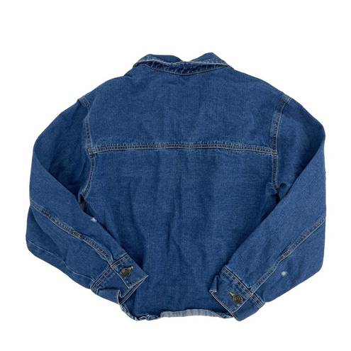 Boom Boom Jeans  Los Angeles Women's High Low Denim Shirt Jacket Size Small NWOT