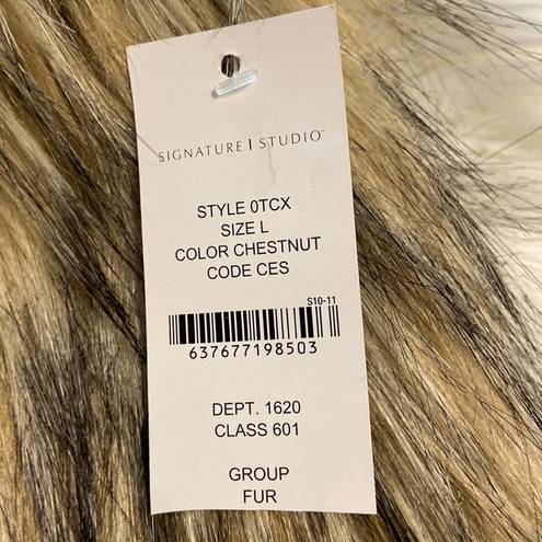 Signature Studio  Faux Fur size L brand new with tags length 28” bust 40/42”