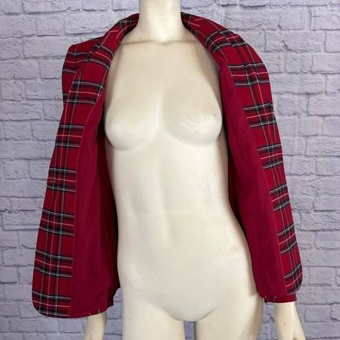 Tommy Hilfiger   Red Plaid One-Button Blazer size 4 slim