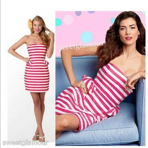 Lilly Pulitzer  Maybell Short Stripe Strapless Dress NEW