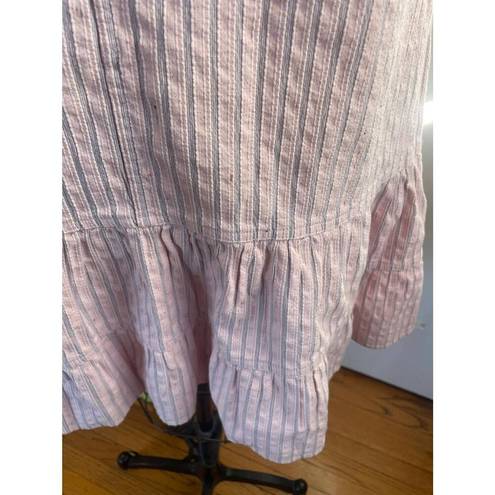 Rebecca Taylor Pink Striped Dropwaist Summer Sundress - size 6