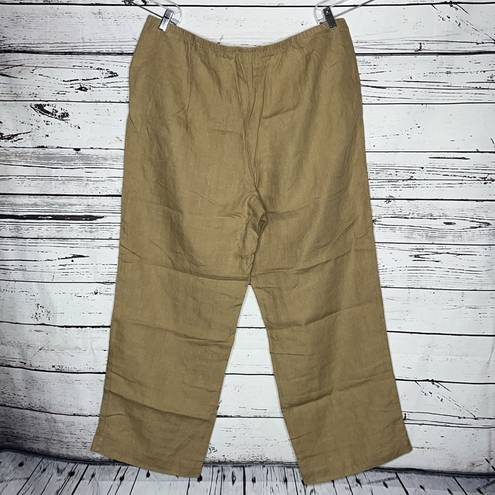 J.Jill  Love Linen Women’s NWT Size 2X Wheat Tan 100% Linen Pull-On Pants