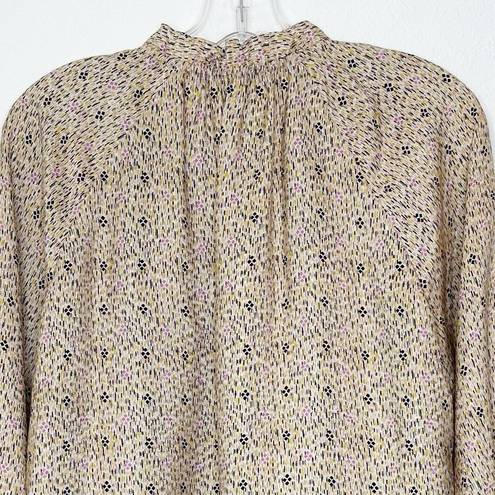 Veronica Beard  Multicolor Antonette Printed 100% Silk Long-Sleeve Top Size 6