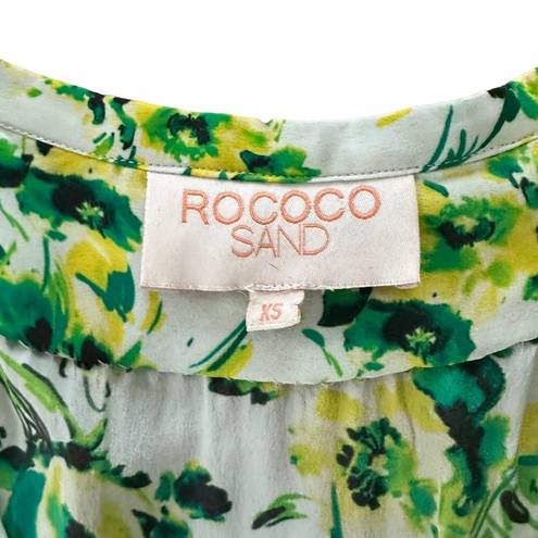 Rococo  Sand Romantic Floral Maxi Dress Green