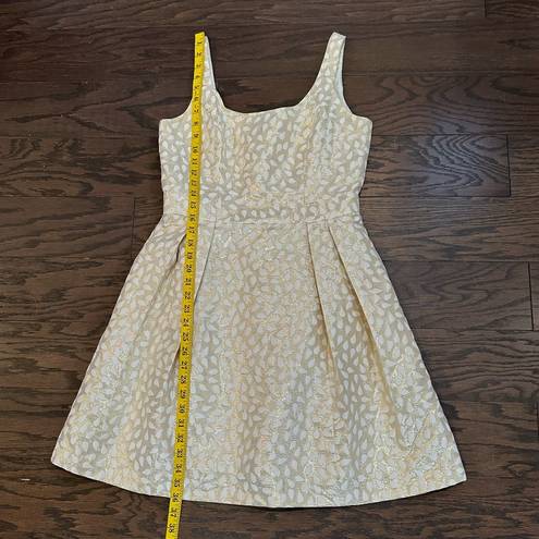 Shoshanna  Gold & Cream Party Dress Size 6