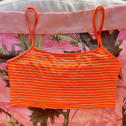 Sabo Skirt y2k striped orange crop cami